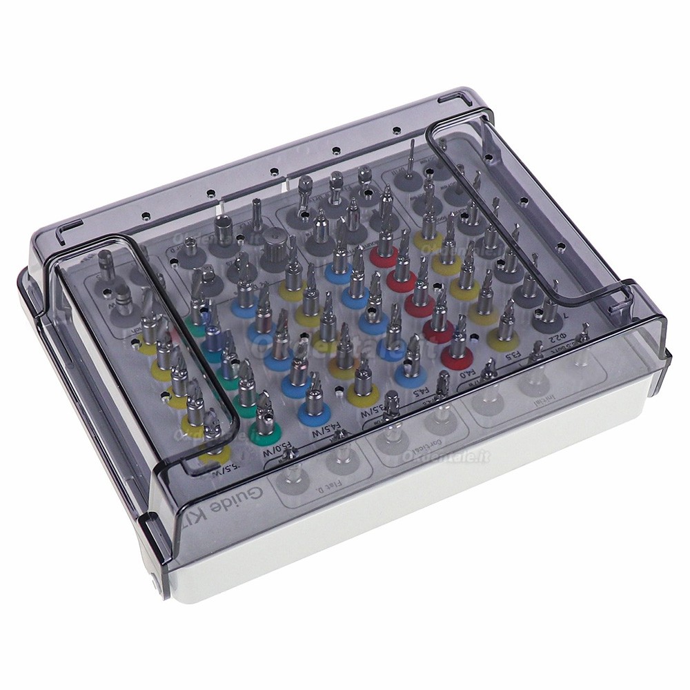 Kit guida impianto universali dentali (Kit di guide per perforatore tissutale, alesatore, ancoraggio e trapano)